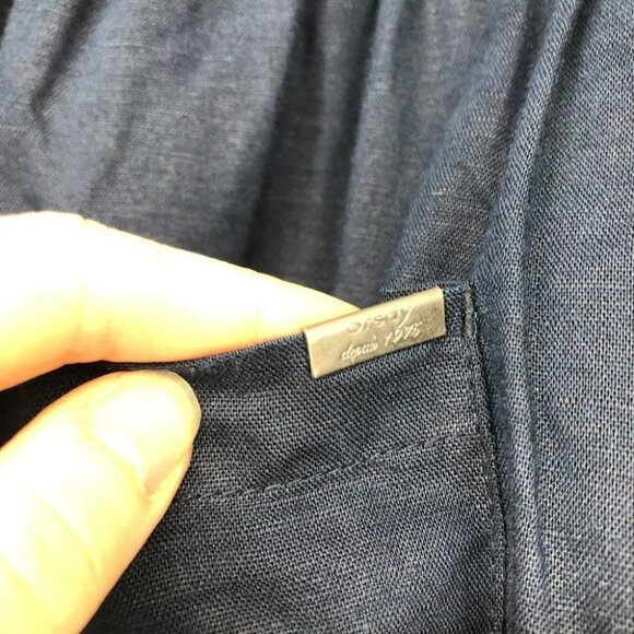 Orsay Navy blue drawstring waist trousers 3 pocket waist 30-32 - Picture 8 of 14